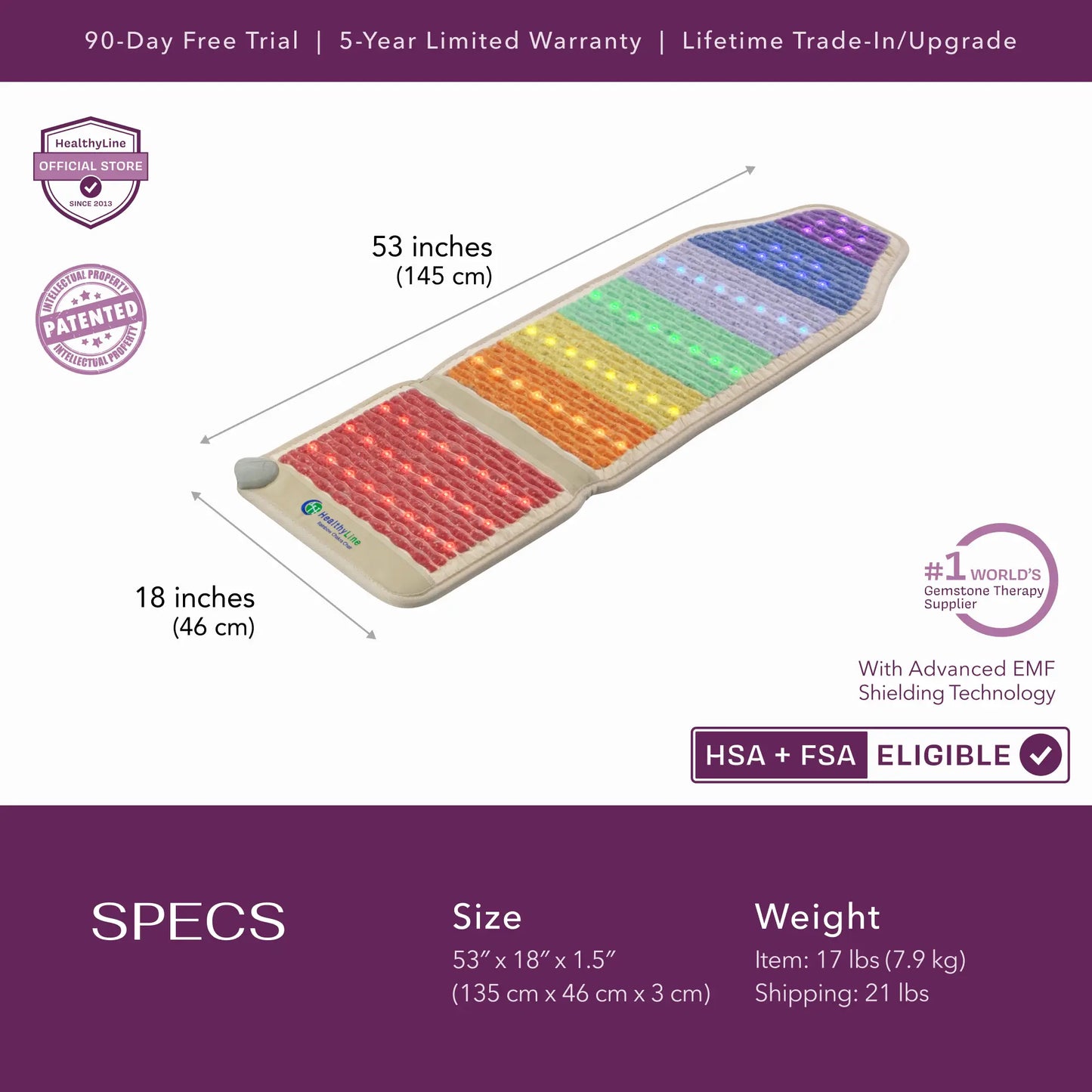 Rainbow Chakra Series | PEMF Far Infrared Heating Mats