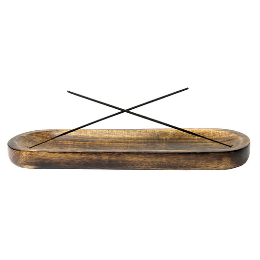 Wooden Boat Double Incense Stick Burner